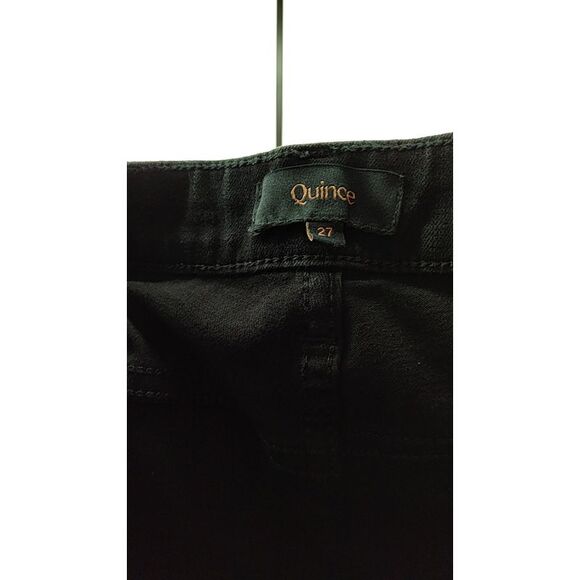 Quince Women Bella Stretch Wide Leg Jeans Black Pants 27 - Picture 3 of 3